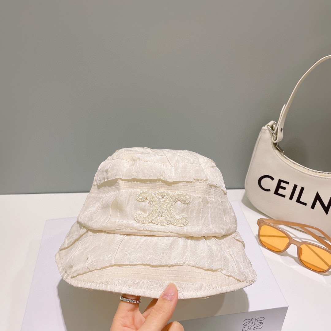 [Celine Celine] 2023 new pleated fisherman hat
