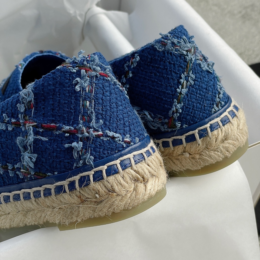 CHANEL fisherman shoes custom mixed sheepskin imported leather embryo leather upper soft inner cushion sheepskin