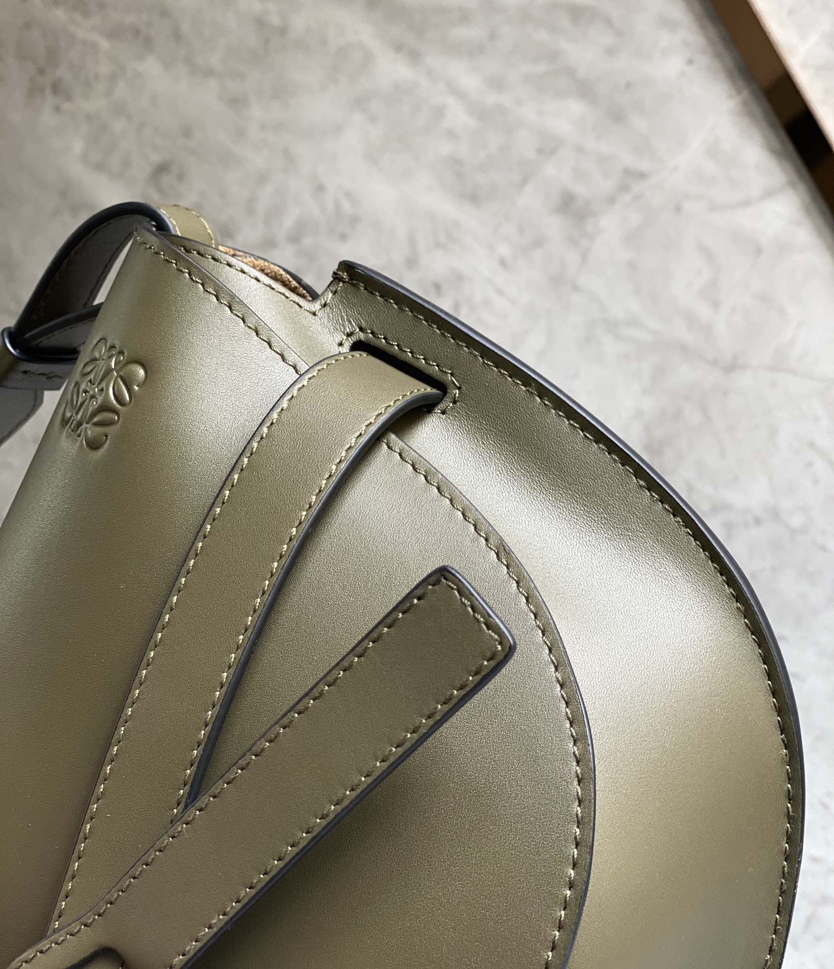 LOEWE upgraded letter wide shoulder strap saddle bag