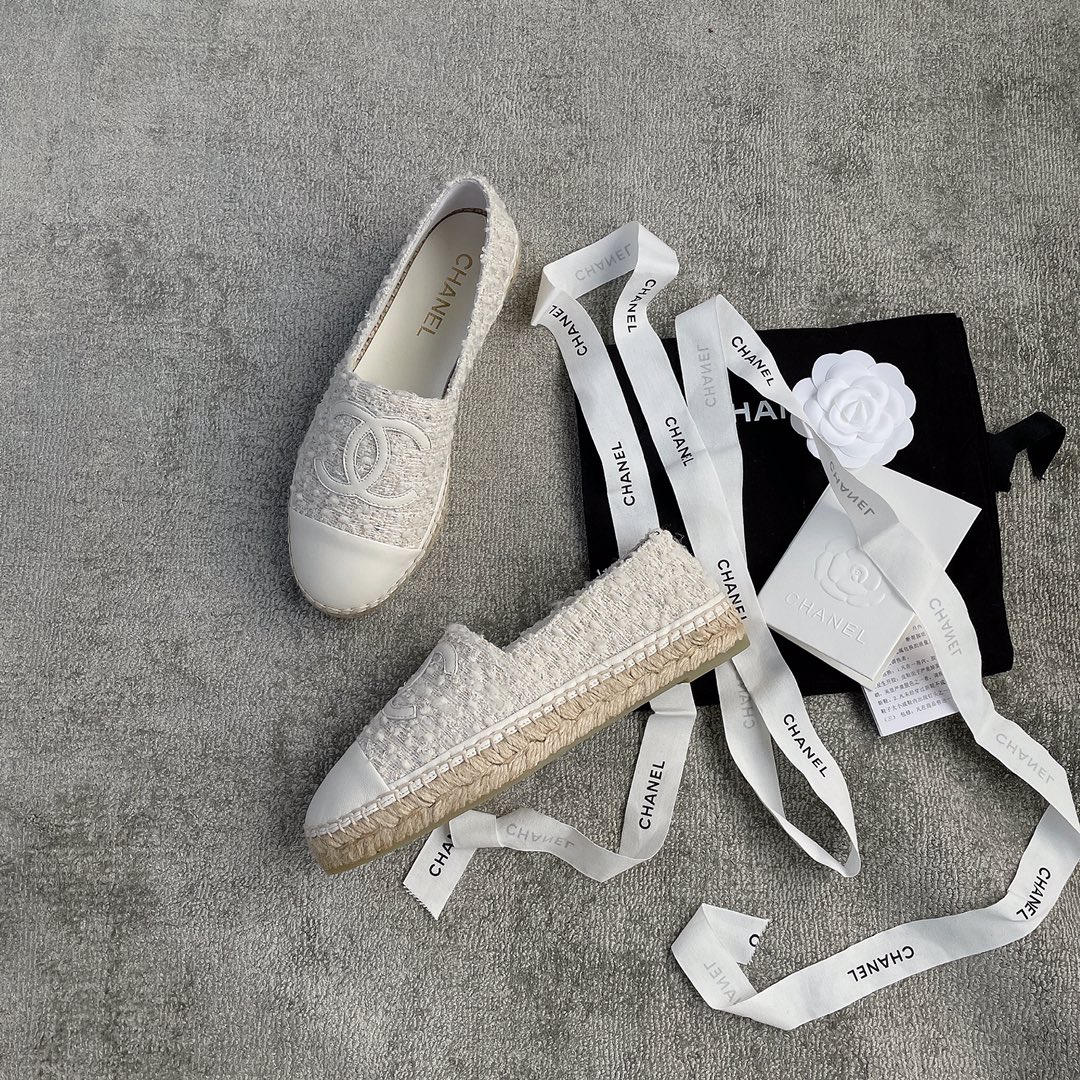 CHANEL fisherman shoes custom mixed sheepskin imported leather embryo leather upper soft inner cushion sheepskin