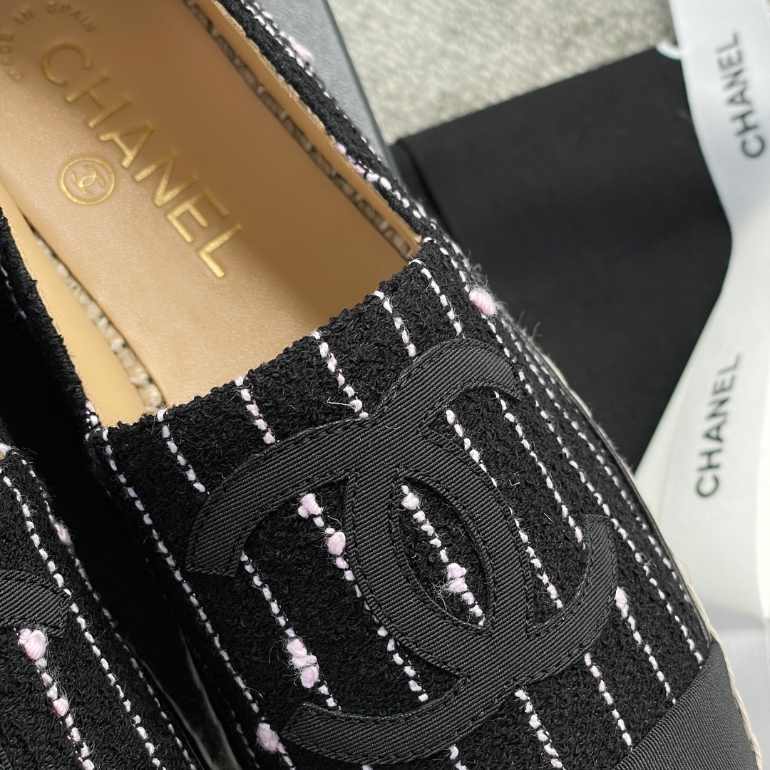 CHANEL fisherman shoes custom mixed sheepskin imported leather embryo leather upper soft inner cushion sheepskin