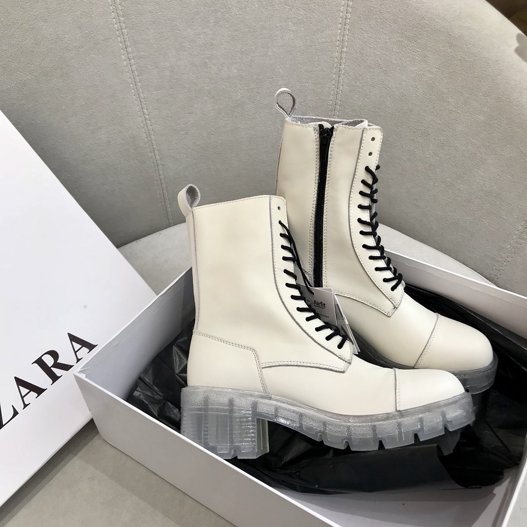 ZARA imported cowhide single-layer lining Martin boots