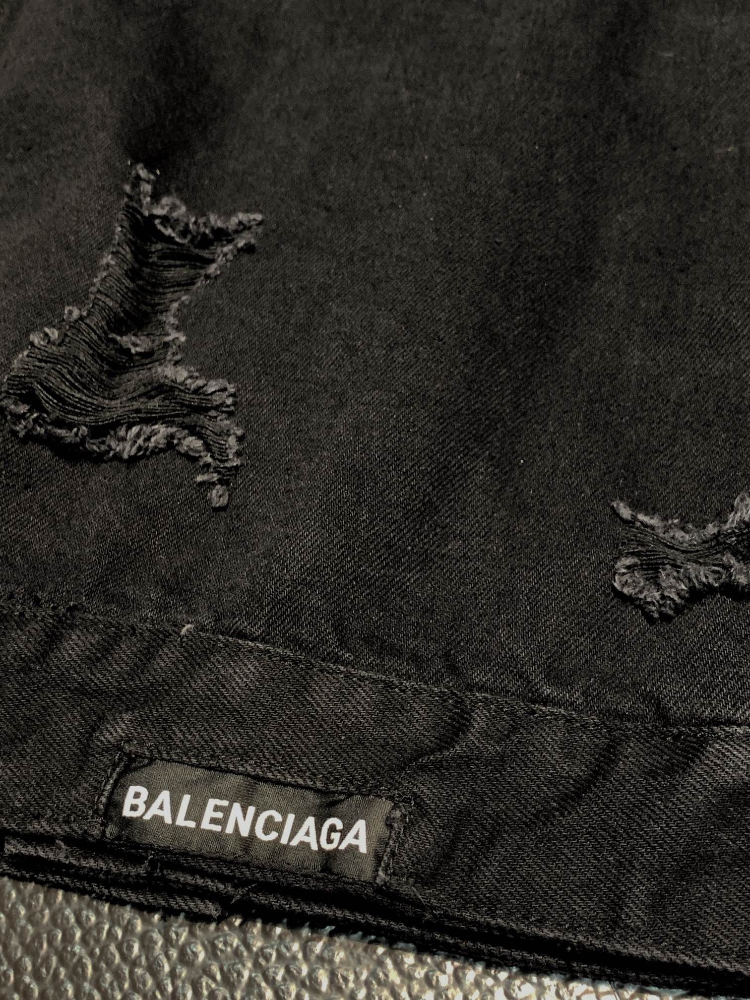 Balenciaga ripped denim jacket