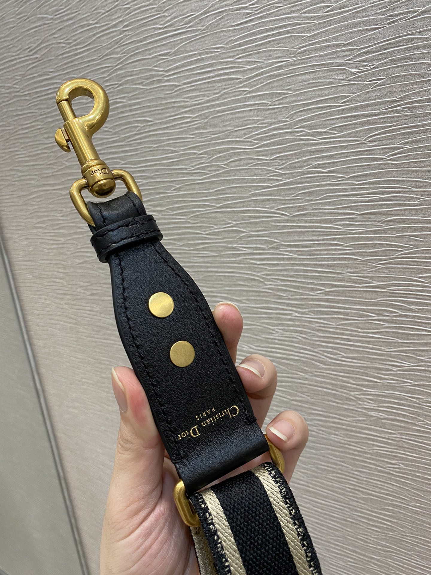 Dior Velvet Collection letter wide shoulder strap