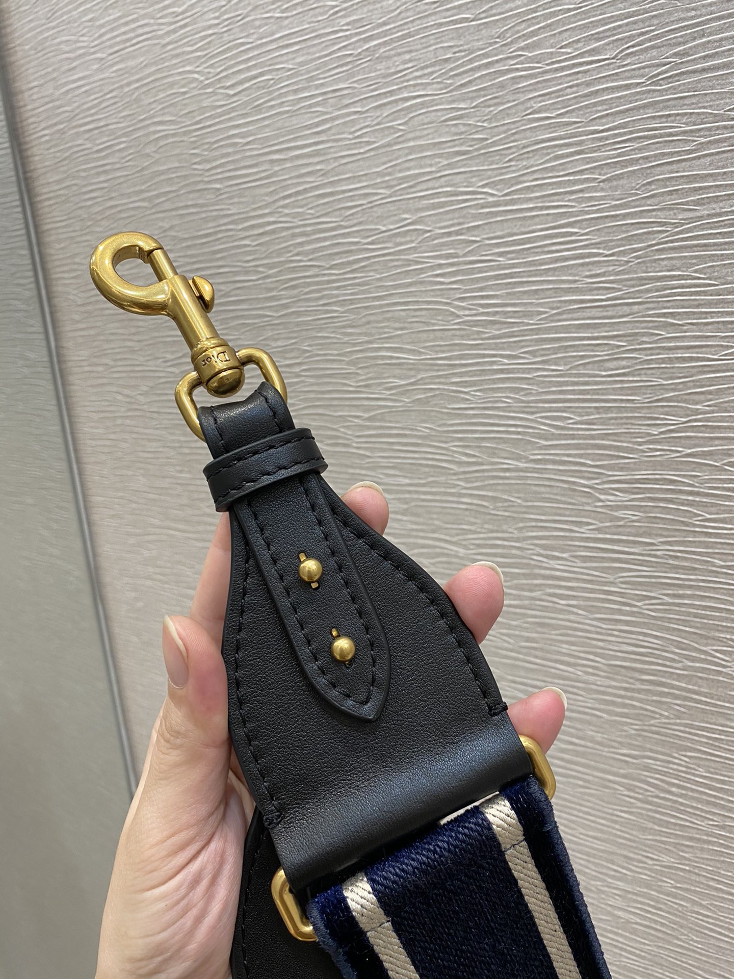 Dior Velvet Collection letter wide shoulder strap