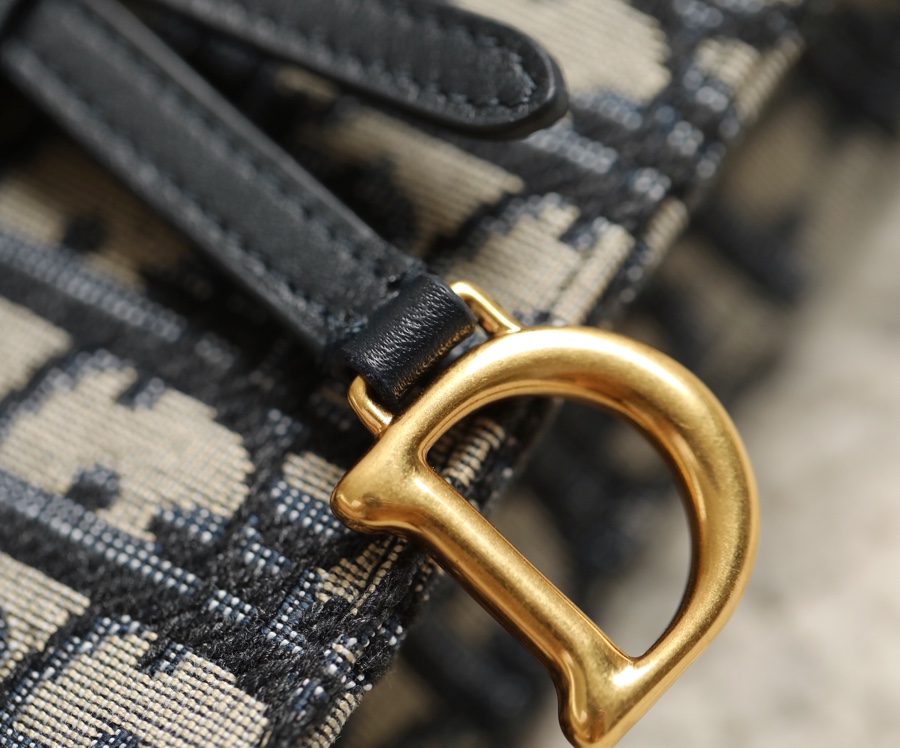 Oblique blue jacquard 〰️ saddle waist bag DR-57