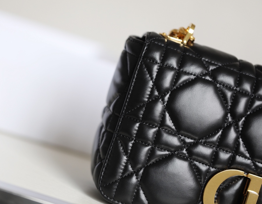 DIOR CARO Black Gilt Buckle DR-061