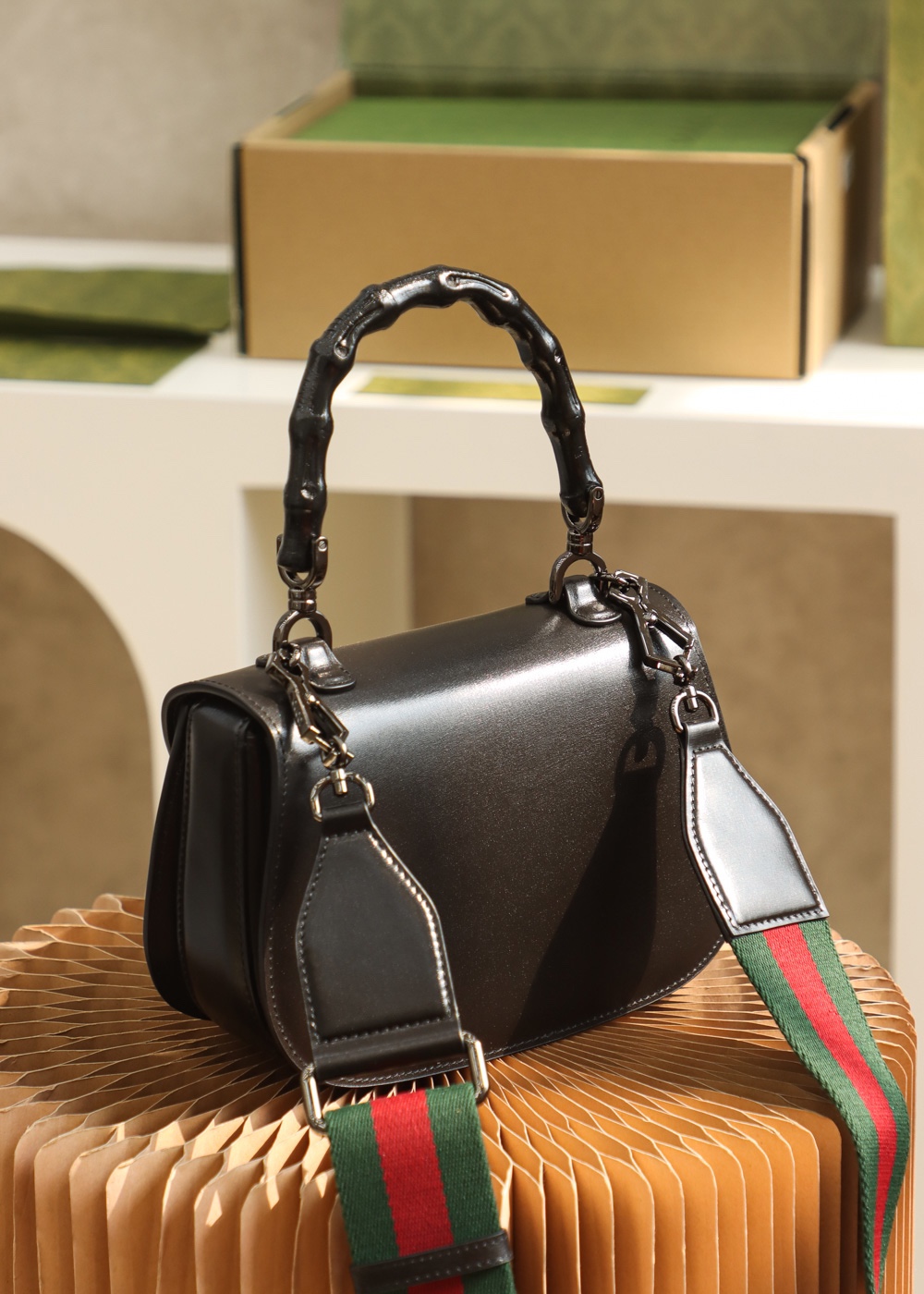 GUCCI full leather retro bamboo series #675797