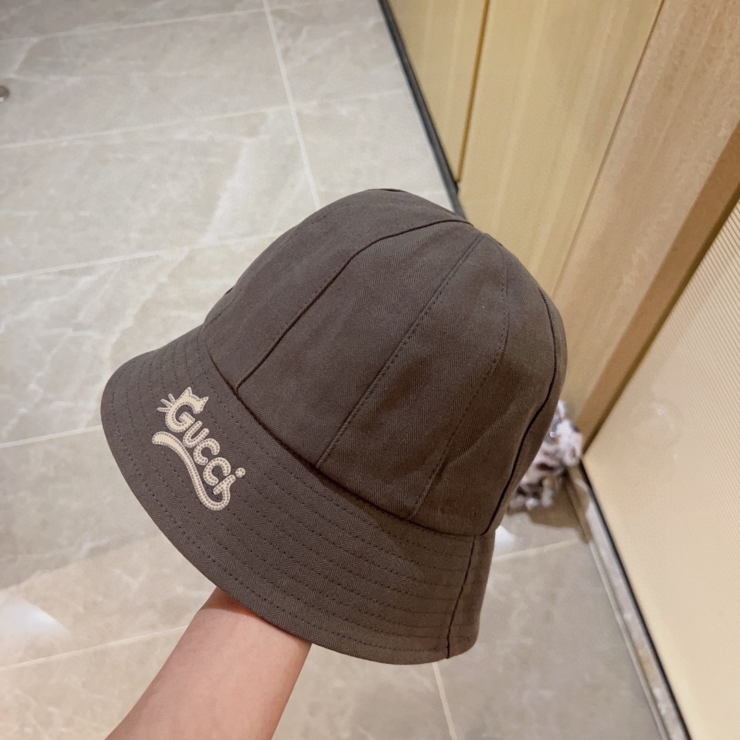 [Gucci Gucci] 2023 new dome playful bucket hat fisherman hat