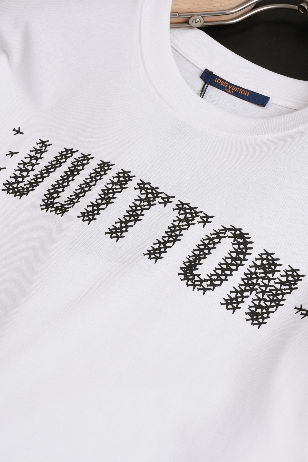 Louis Vuitton 24SS early spring new large-scale small aircraft printed t-shirt