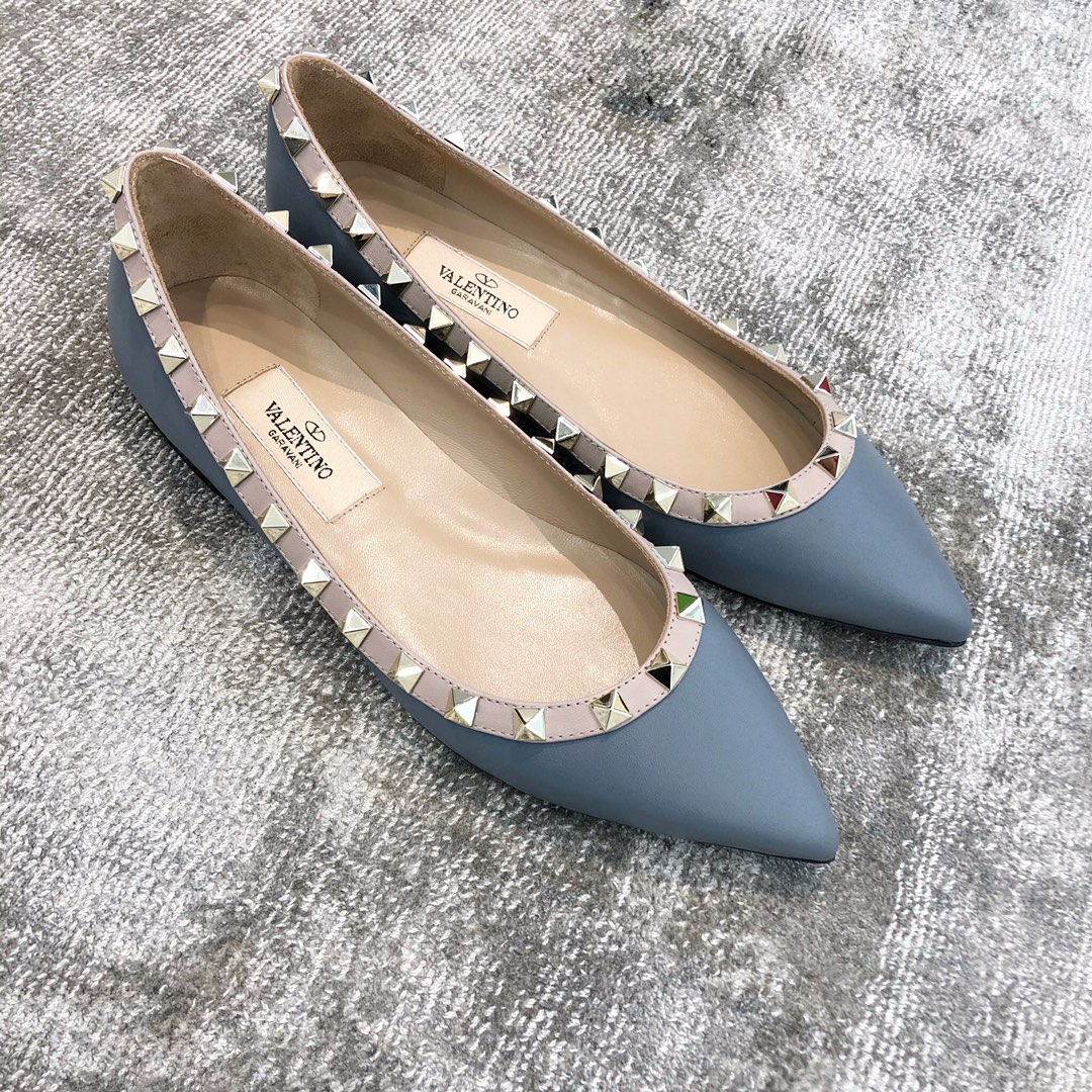 Valentino VT Collection Flats Haze Blue