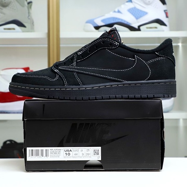 TRAVIS SCOTT X NIKE AIR JORDAN 1 LOW OG BLACK/PHANTOM