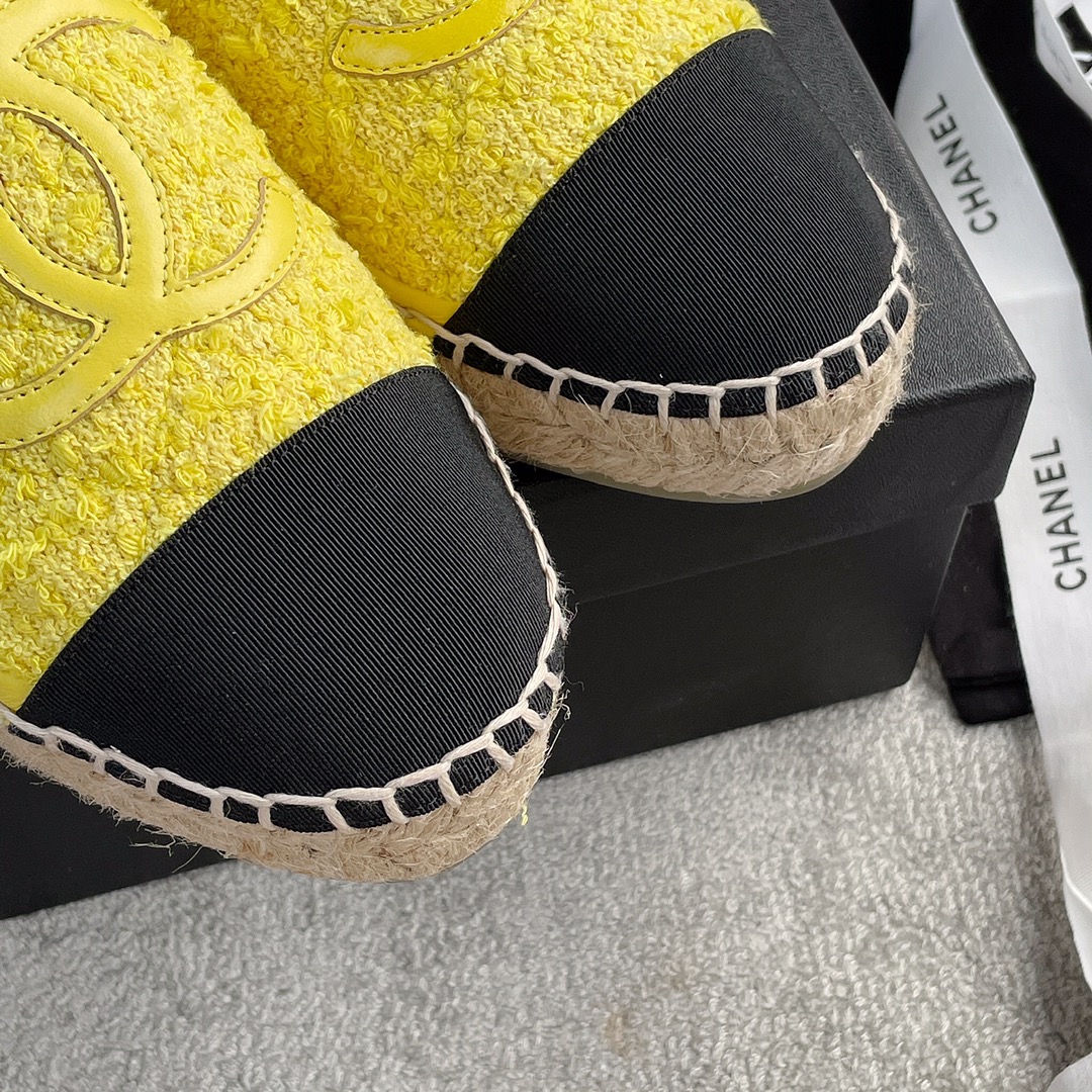 CHANEL fisherman shoes custom mixed sheepskin imported leather embryo leather upper soft inner cushion sheepskin