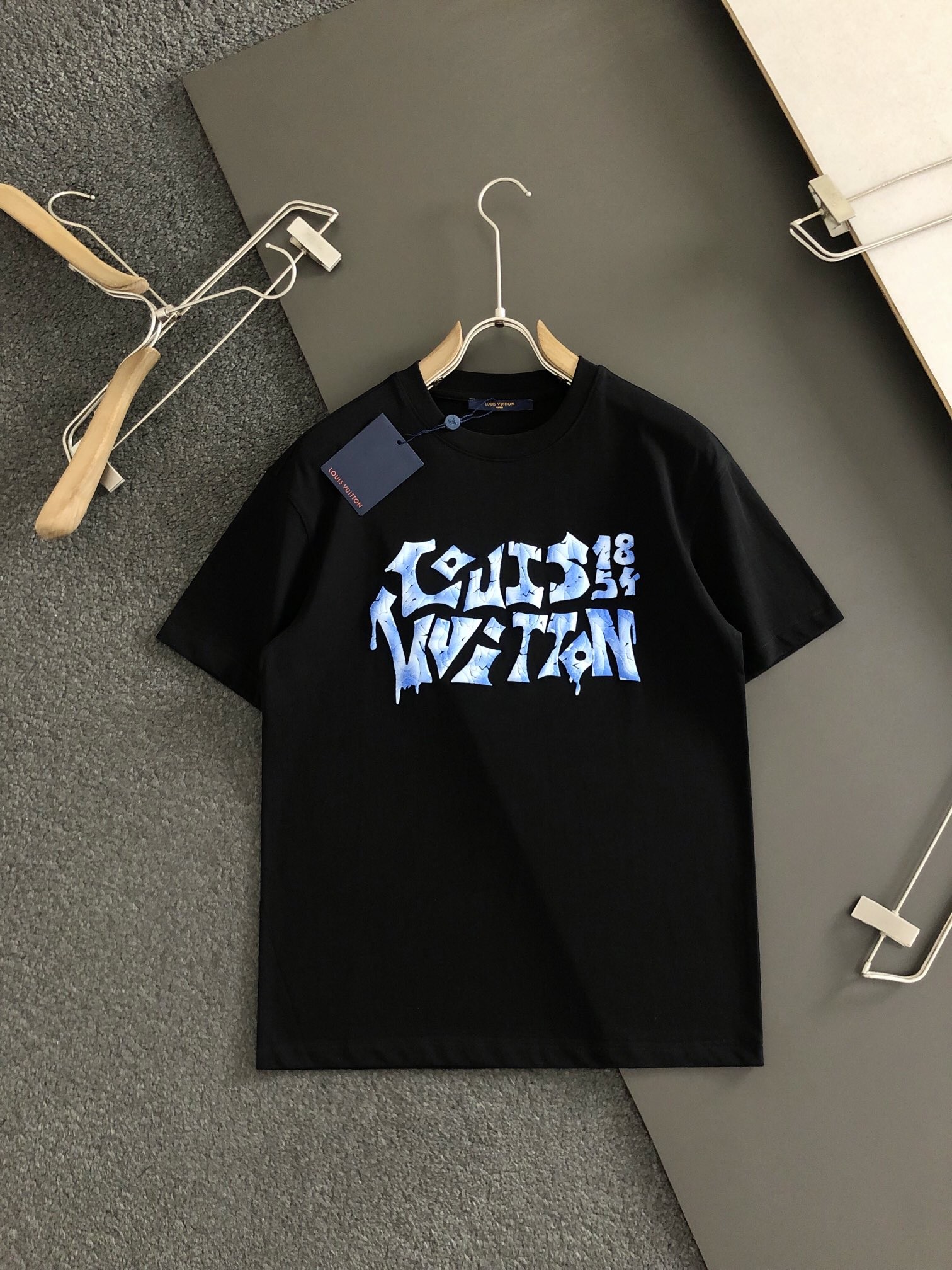 Louis Vuitton Three-dimensional foam letter doodle round-neck t-shirt