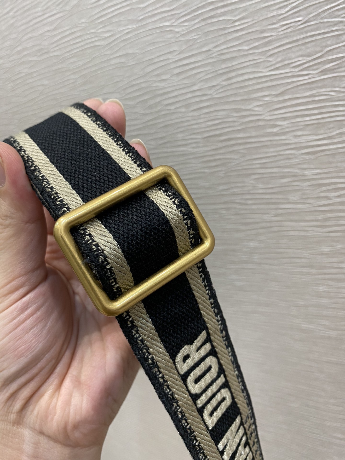 Dior Velvet Collection letter wide shoulder strap