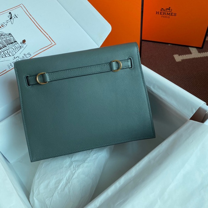 Kelly DanSe 22cm picture almond green gold and silver buckle in stock evercolor leather