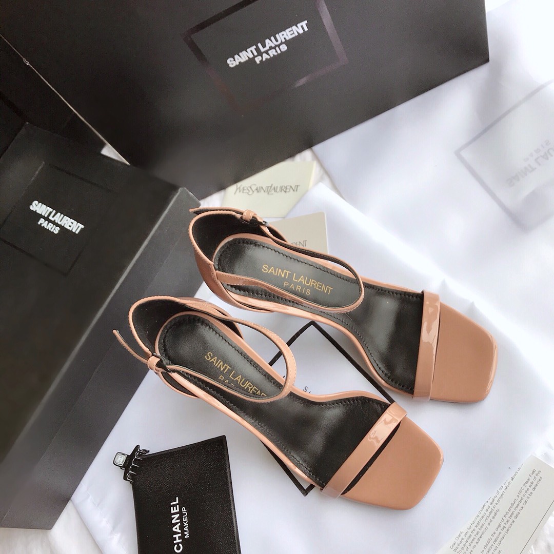 Saint Laurent 2020 newest Opyum sandals high heel sandals original open mold leather outsole