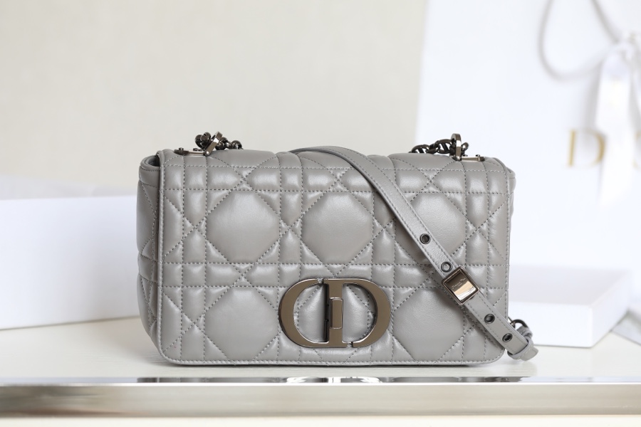 ▪️ DIOR CARO Grey Gunmetal Buckle DR-061