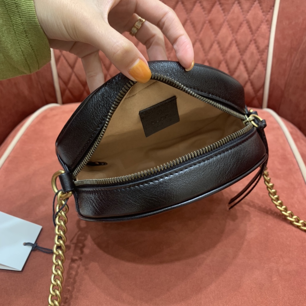 GUCCI marmont round cake full skin black #550154