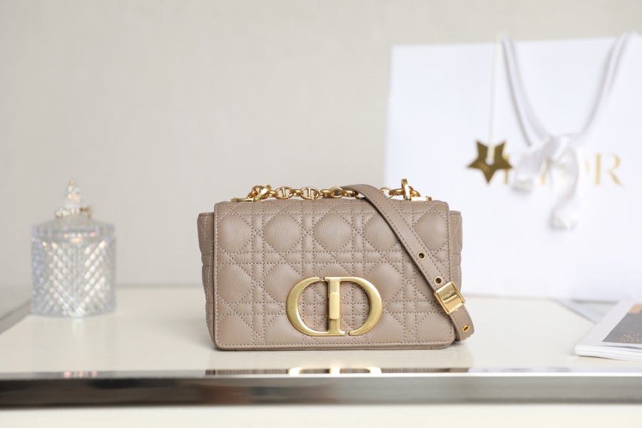 [DlOR CARO] Brown soft cow leather rattan check DR- 581