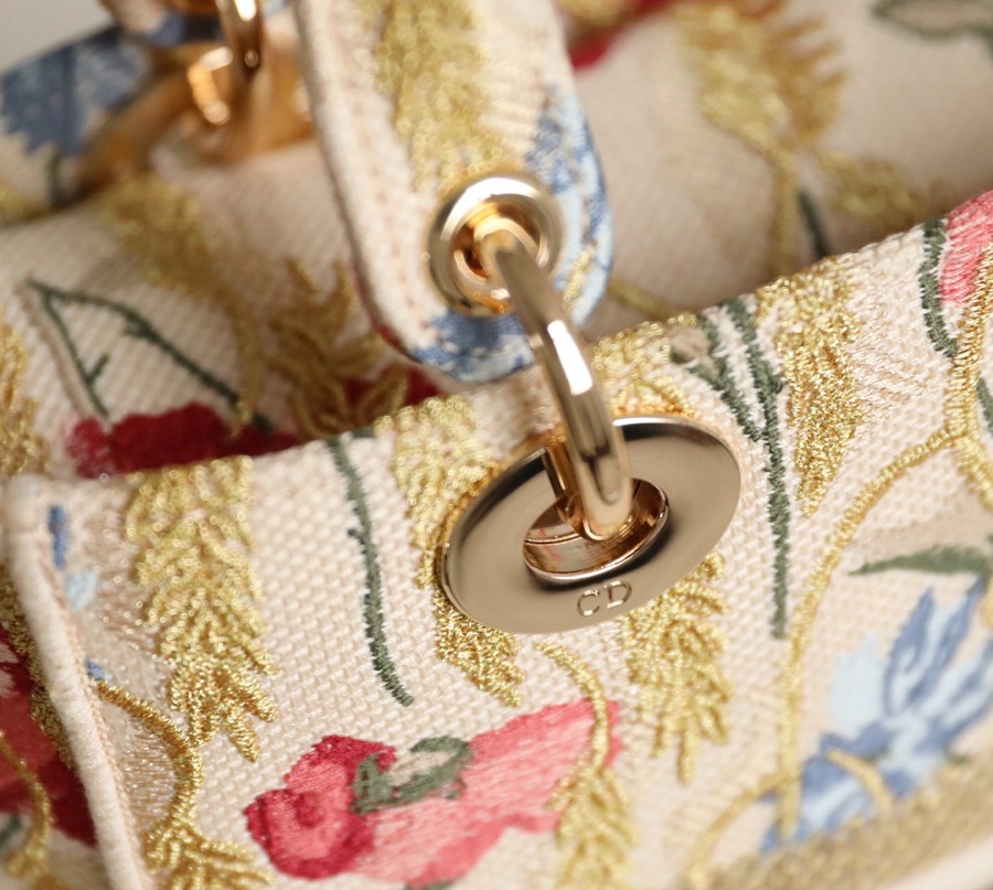 Dior Hibiscus embroidered canvas beige DR-031