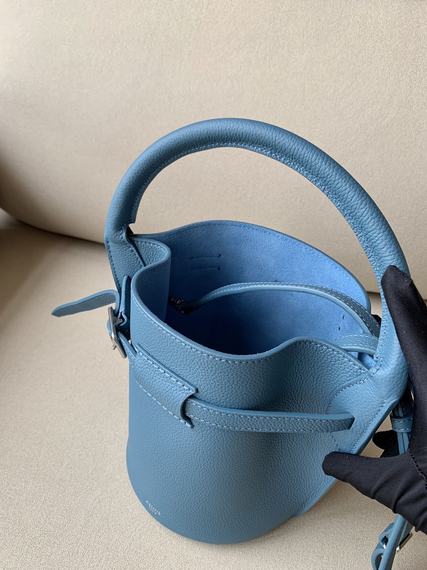 𝐂𝐞𝐥𝐢𝐧𝐞 Bigbag bucket nano  calfskin