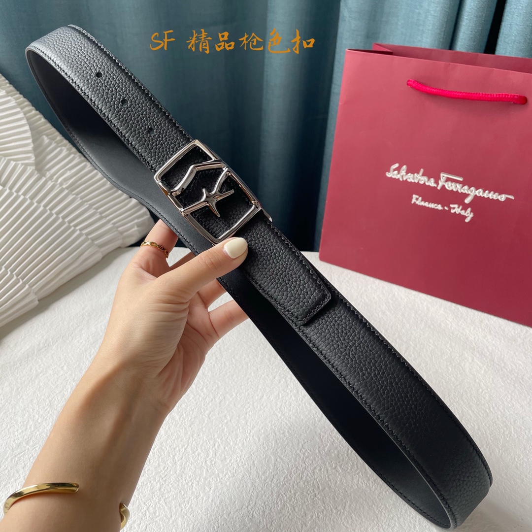 FERRAGAMO original single Italian men's belt