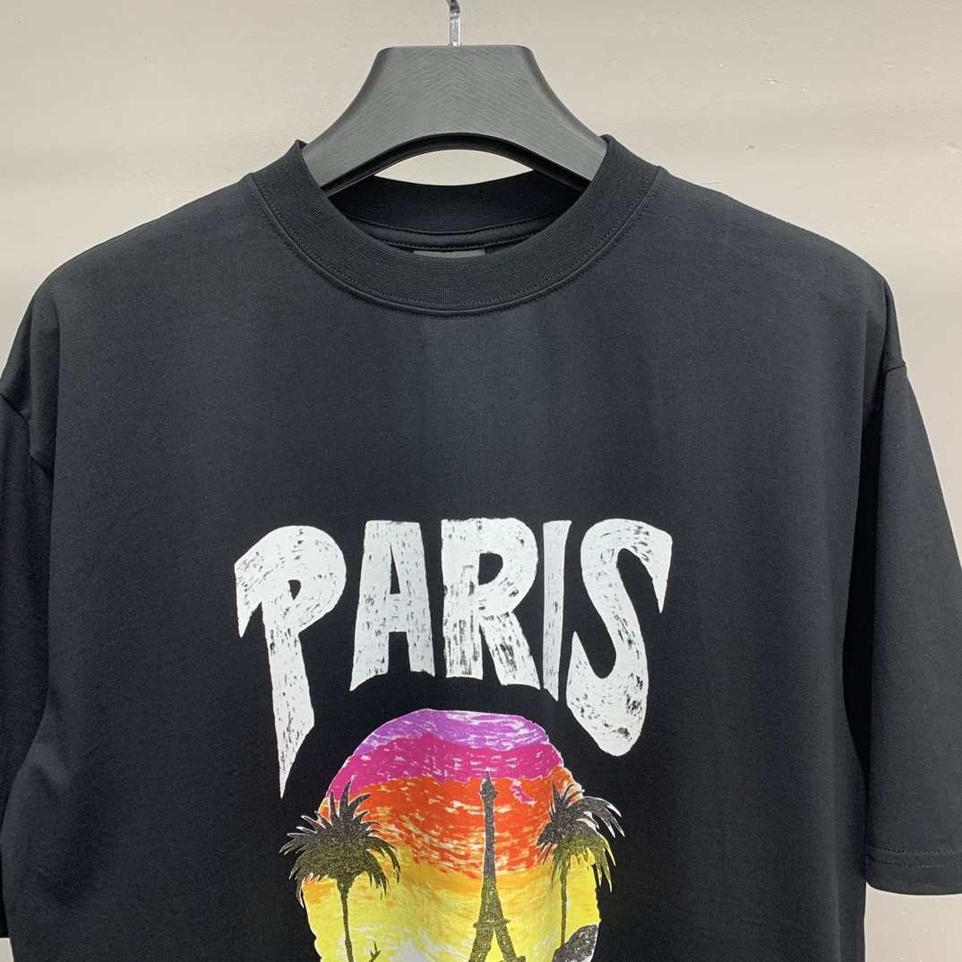 Balenciaga beach hand-painted T-shirt