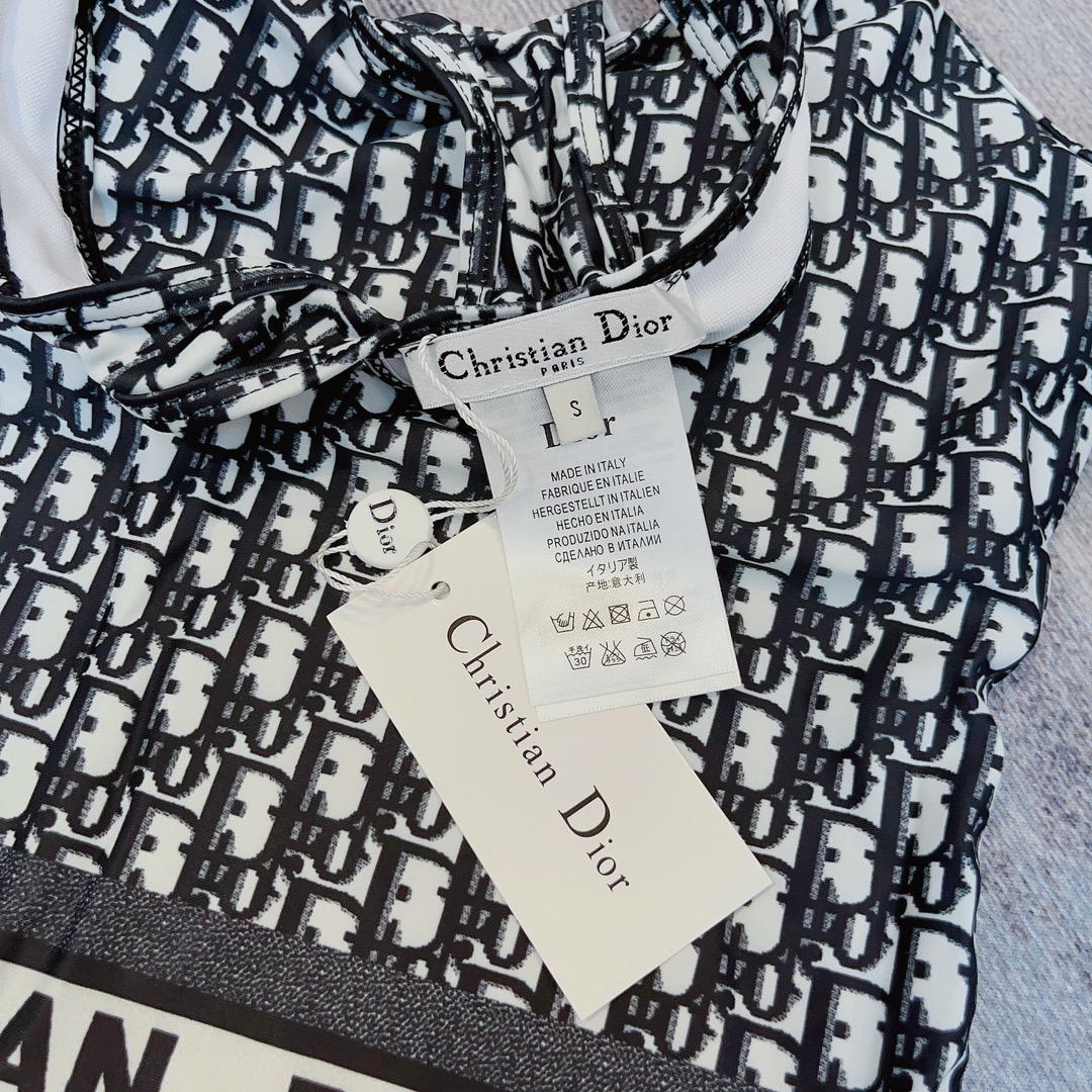 Dior long sleeve one piece swimsuit