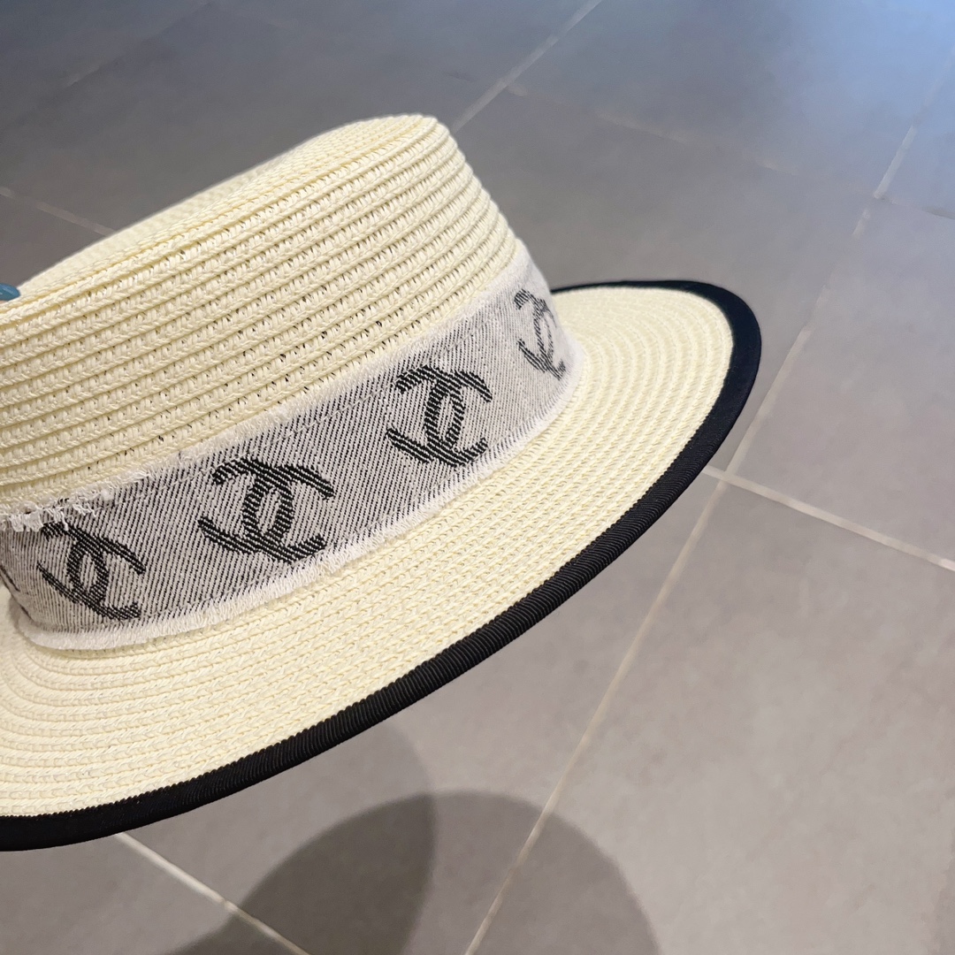 CHANEL bowler hat, sun visor hat