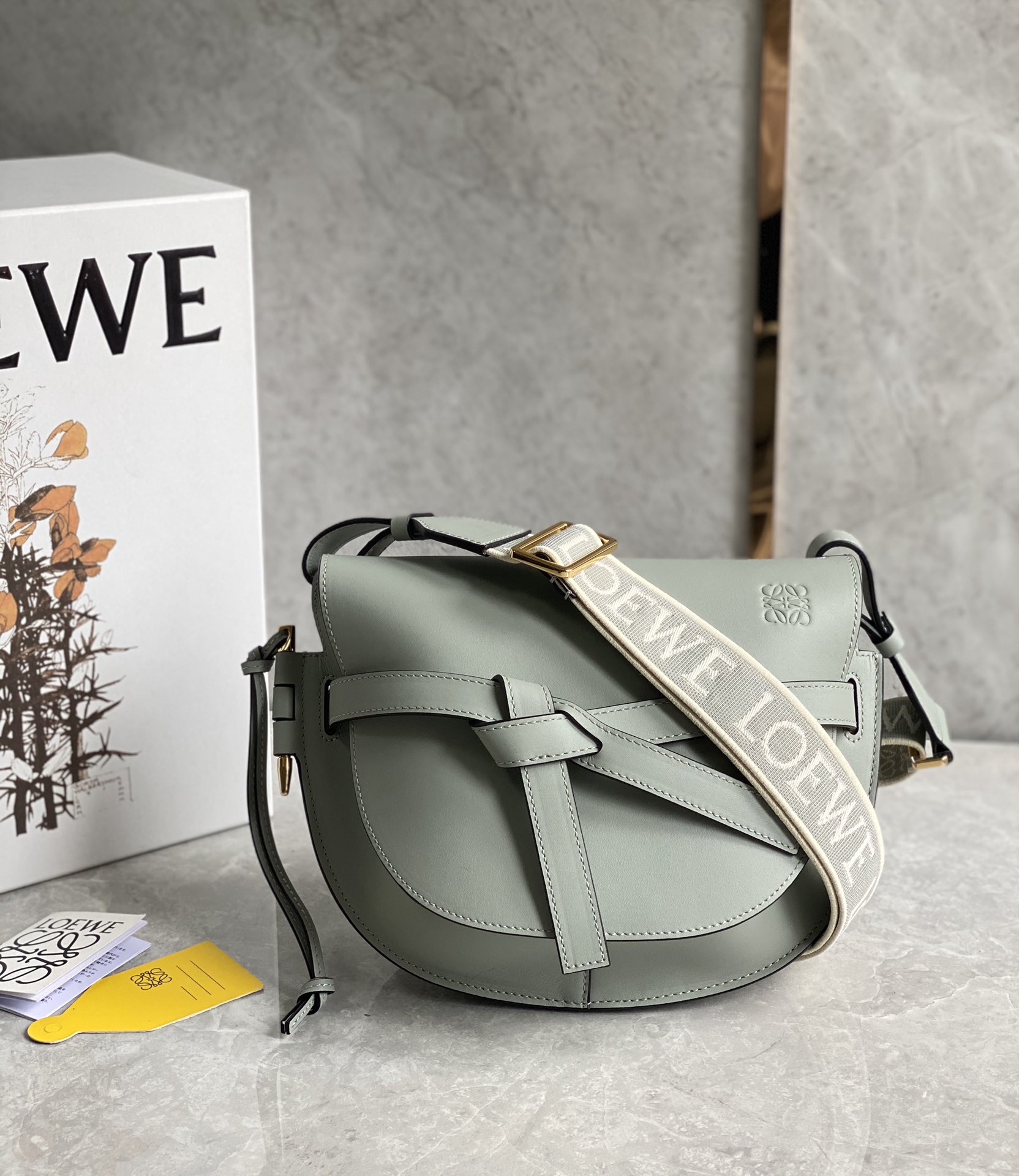 LOEWE upgraded letter wide shoulder strap saddle bag
