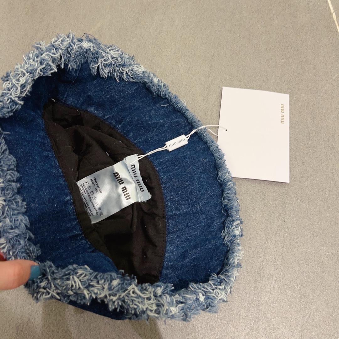MIU MIU denim bucket hat