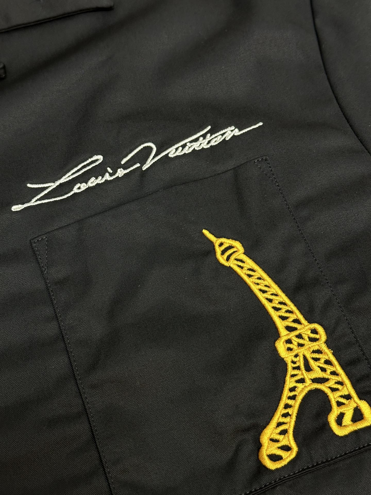 Louis Vuitton Iron Tower embroidered monogrammed shirt