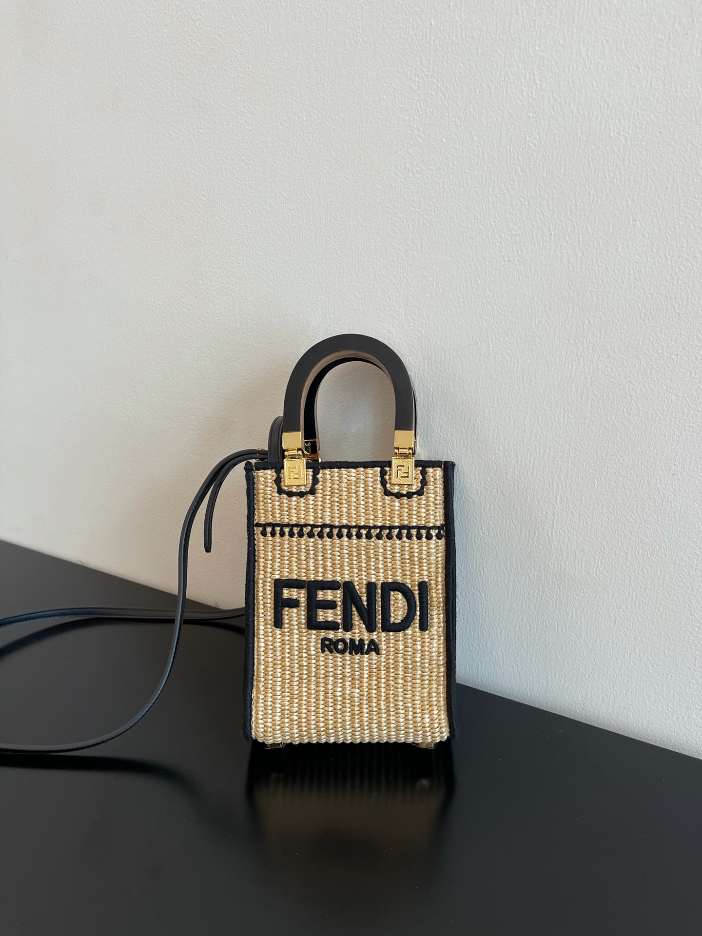 FENDI Sunshine mini tortoiseshell portable crossbody cute
