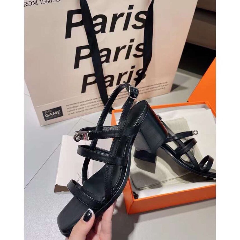 Hermes 6.5cm medium heel sandals