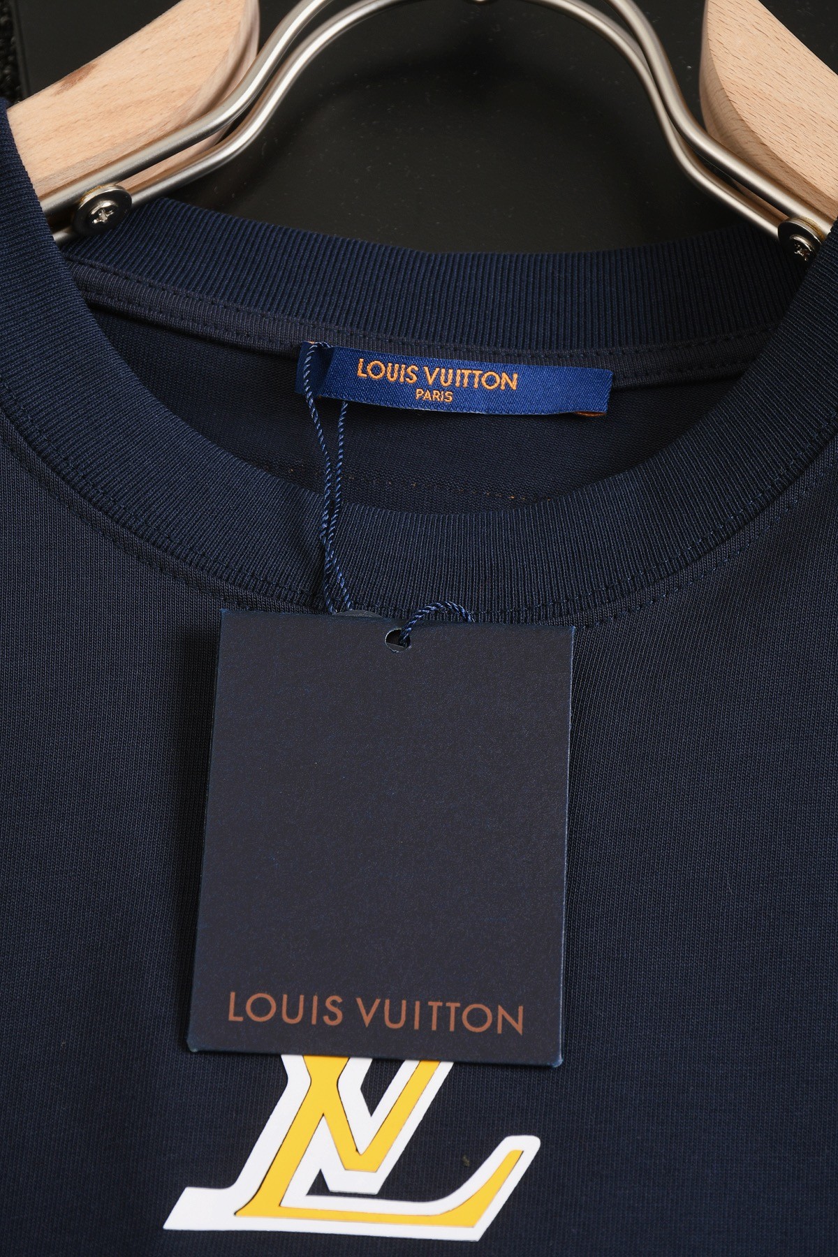 Louis Vuitton T-shirt with yellow and white logo