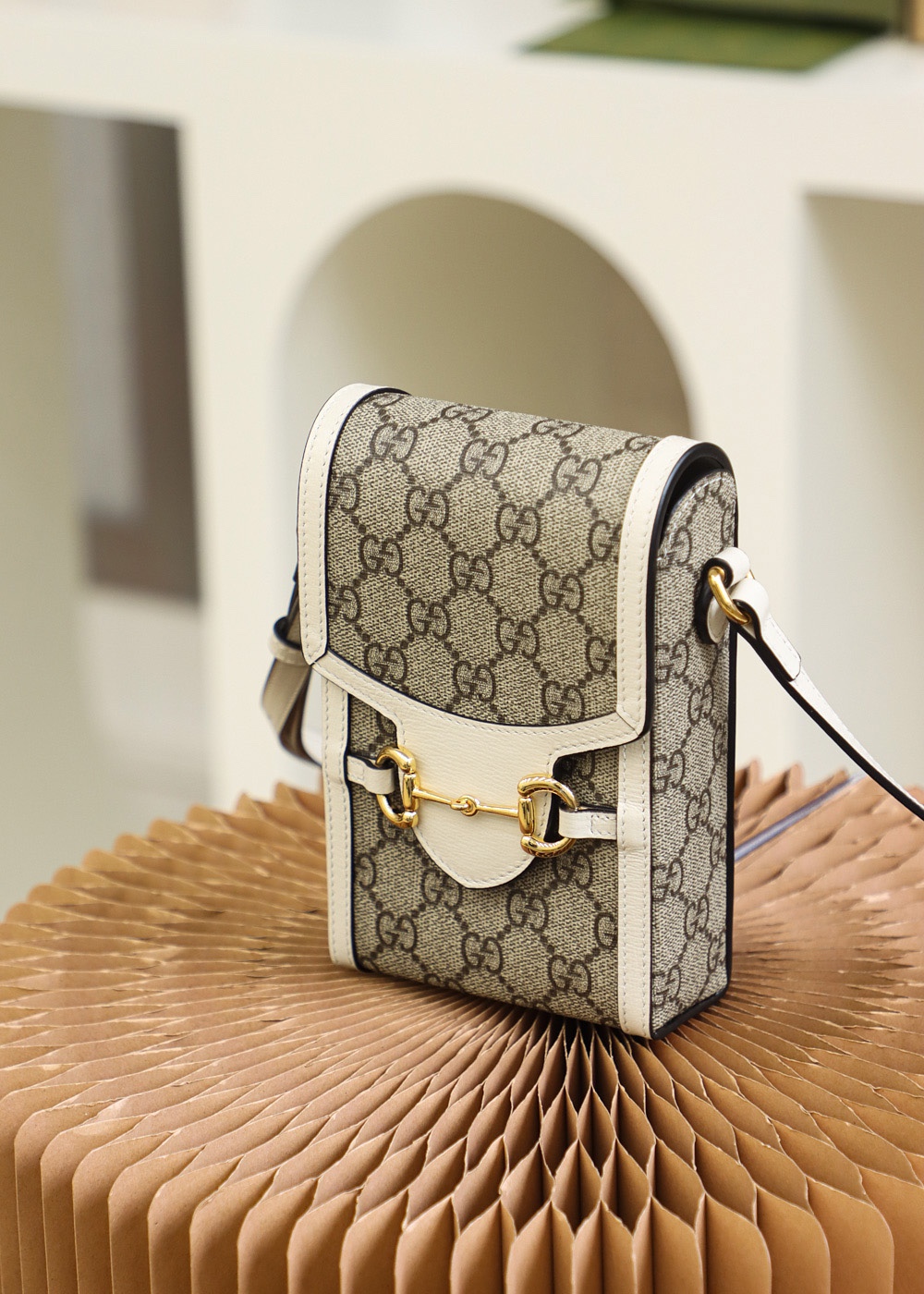 GUCCI horsebit buckle 𝟭𝟵𝟱𝟱 series mobile phone bag #625615