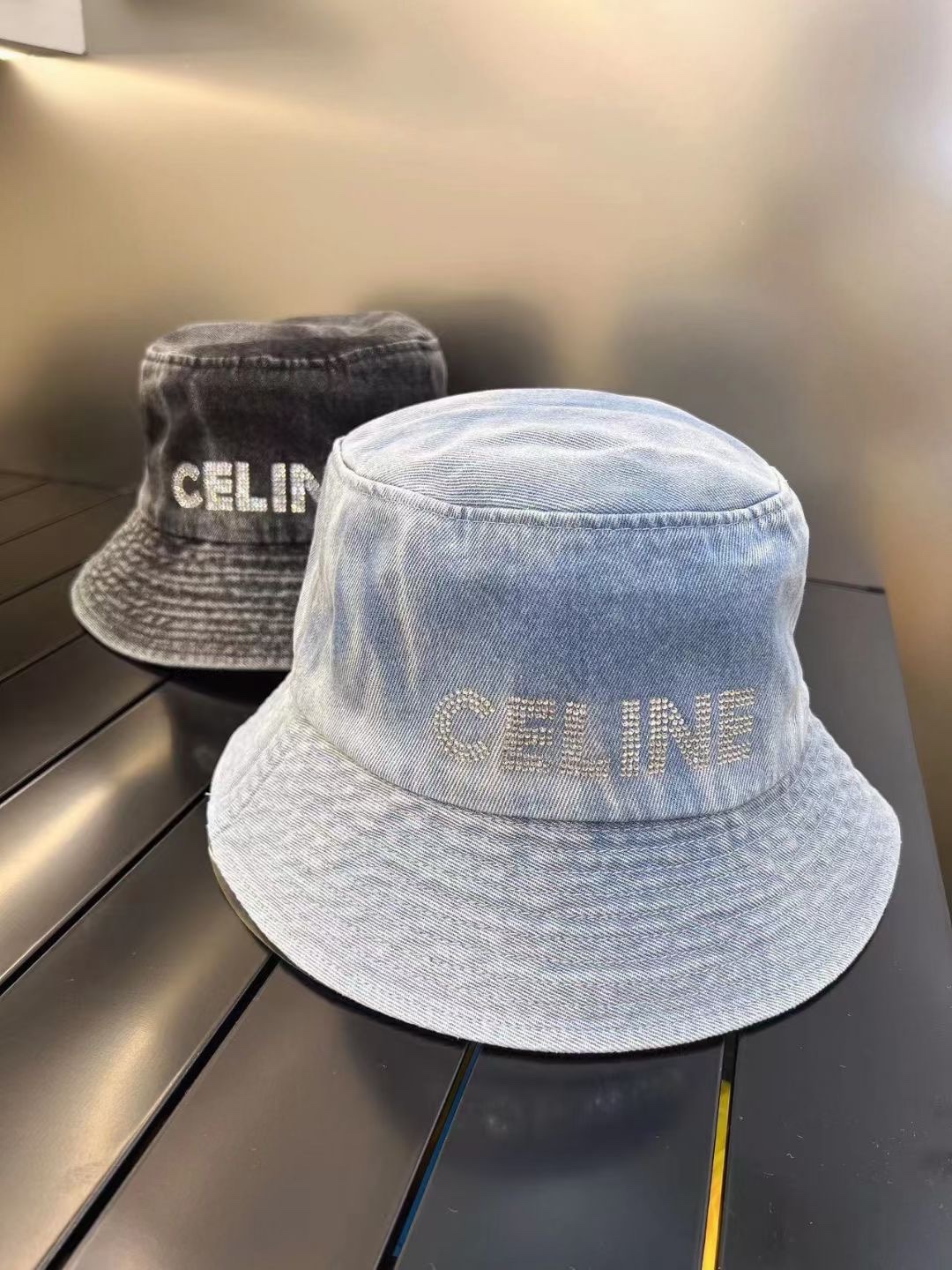 CELINE New New Washed Denim Fisherman