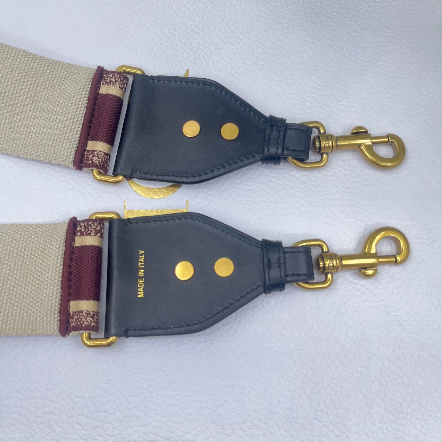 Dior Burgundy Letter Shoulder Strap