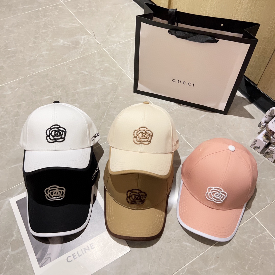 [CHANEL Chanel] 2023 new style embroidered baseball cap