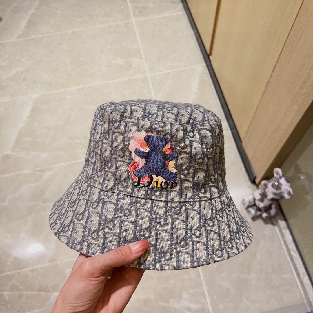 [DIOR Dior] 2023 spring and summer classic old flower fisherman hat