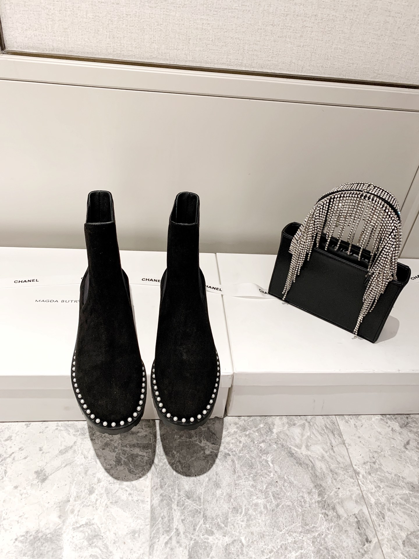 Stuart Weitzman 2020 fall and winter new pearl series on the new original imported calfskin