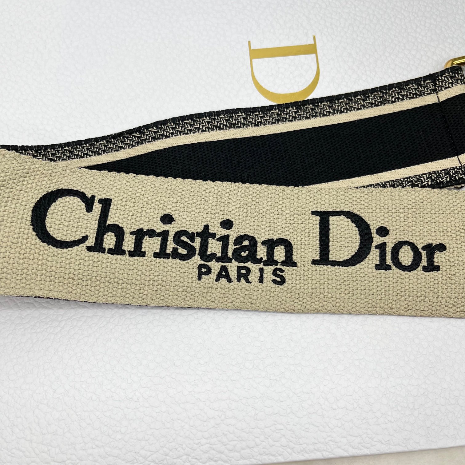 Dior letters black shoulder strap