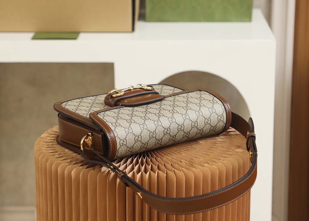 GUCCI ace product 𝐇𝐨𝐫𝐬𝐞𝐛𝐢𝐭 𝟭𝟵𝟱𝟱 saddle bag #602204