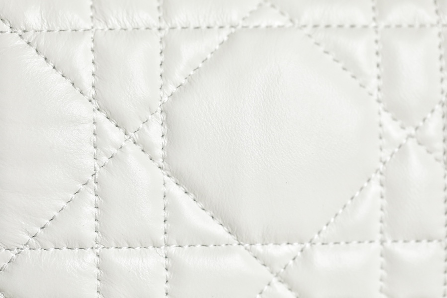 ▪️ DIOR CARO White Gunmetal Buckle DR-061