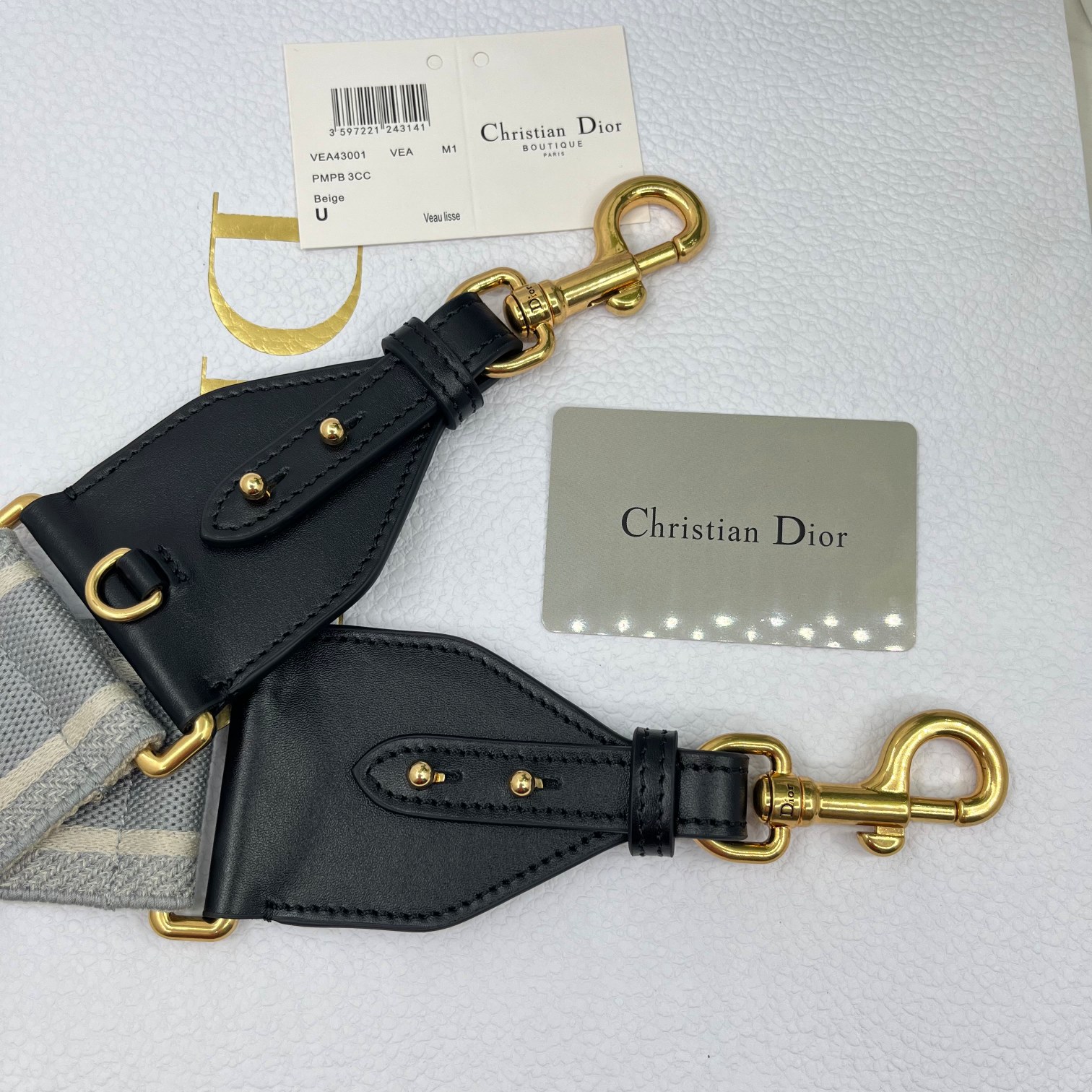 Dior Monogram Grey Shoulder Strap