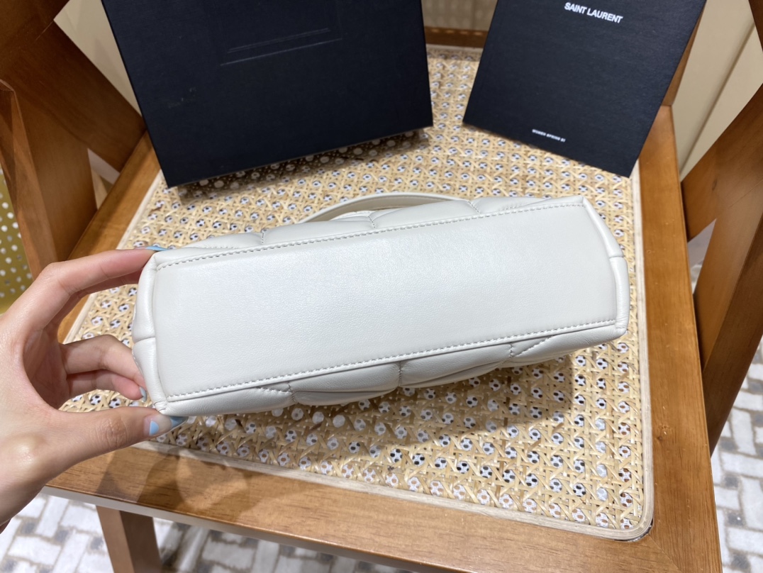 SAINT LAURENT #𝙇𝙤𝙪𝙇𝙤𝙪 𝙥𝙪𝙛𝙛𝙚𝙧LOULOU PUFFER Mini Quilted Lambskin Bag #620333Original Leather