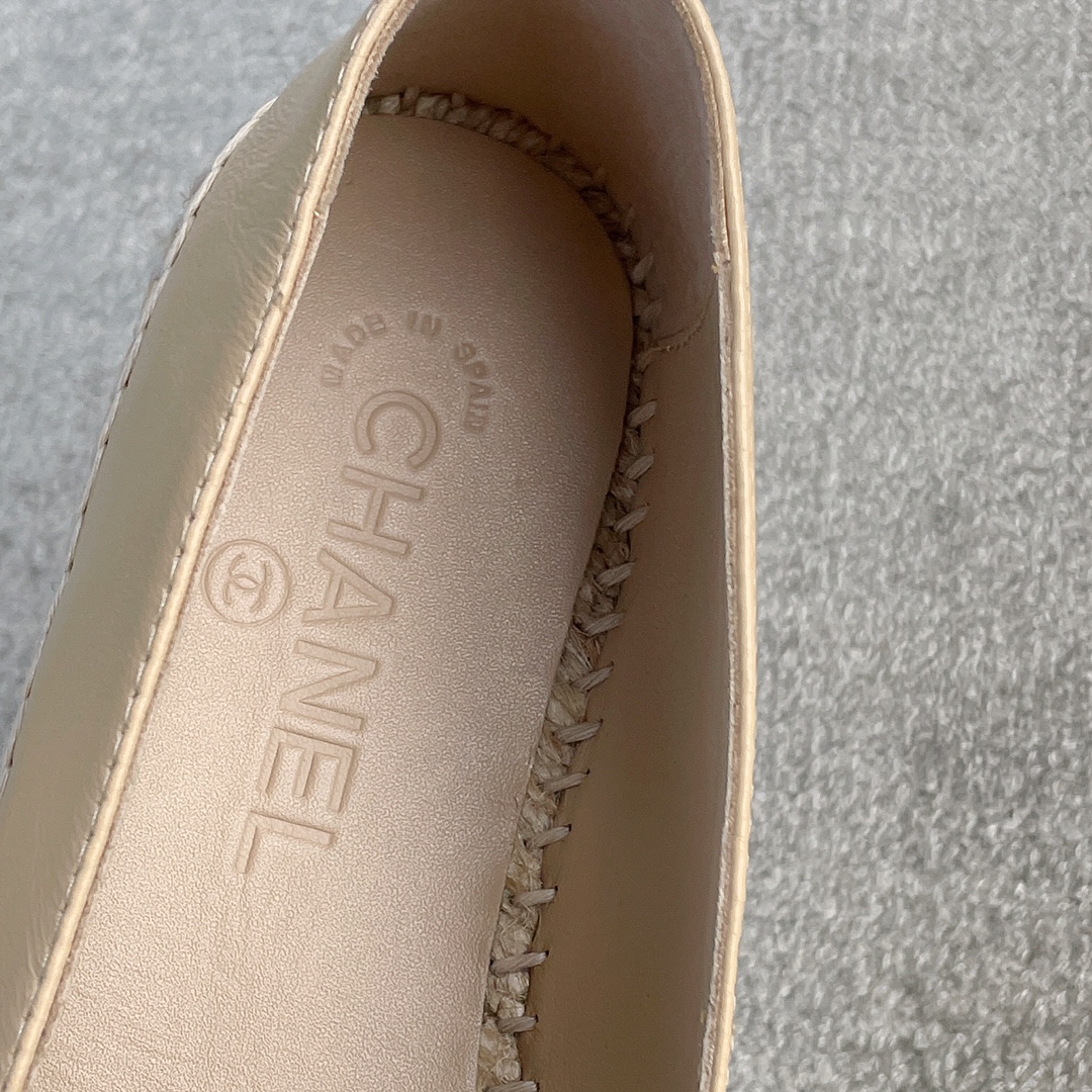 CHANEL fisherman shoes custom mixed sheepskin imported leather embryo leather upper soft inner cushion sheepskin