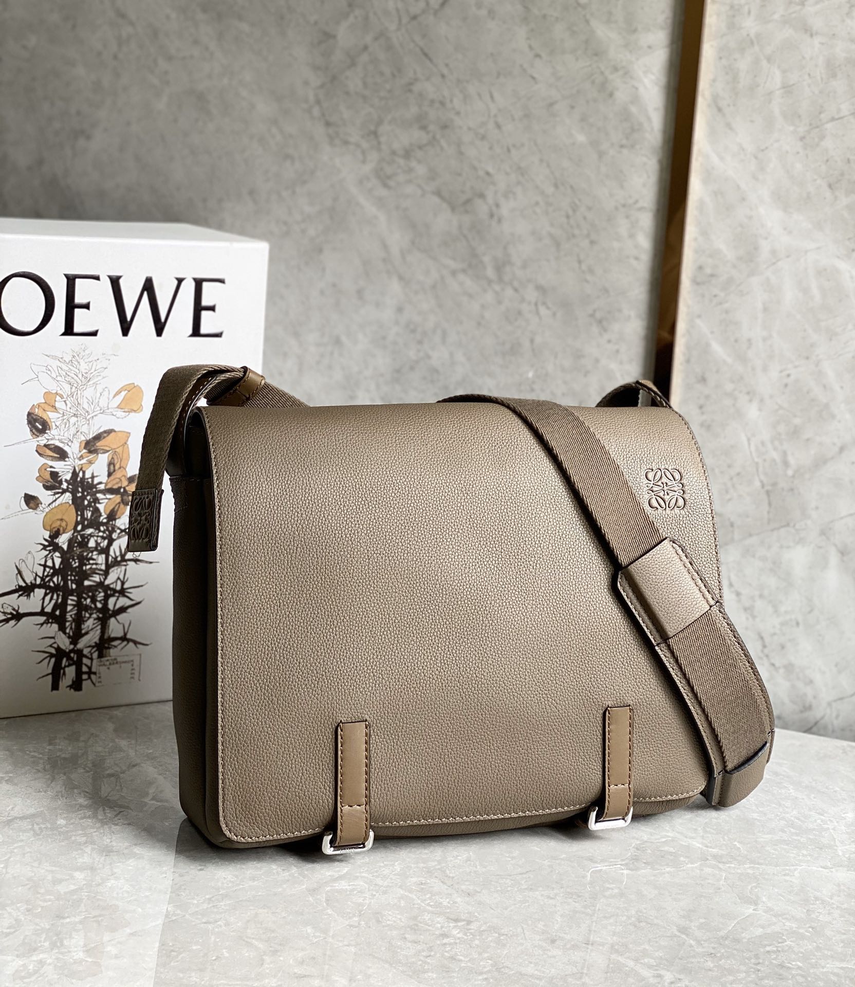 LOEWE latest military messenger bag