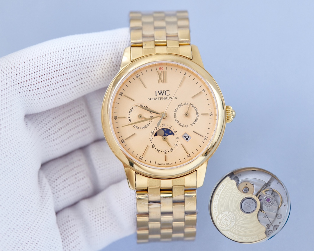 IWC- 9100 multifunctional imported mechanical movement CNC grinding process of the whole case